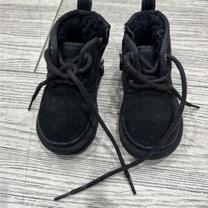 UGG Kids Black Suede Boots